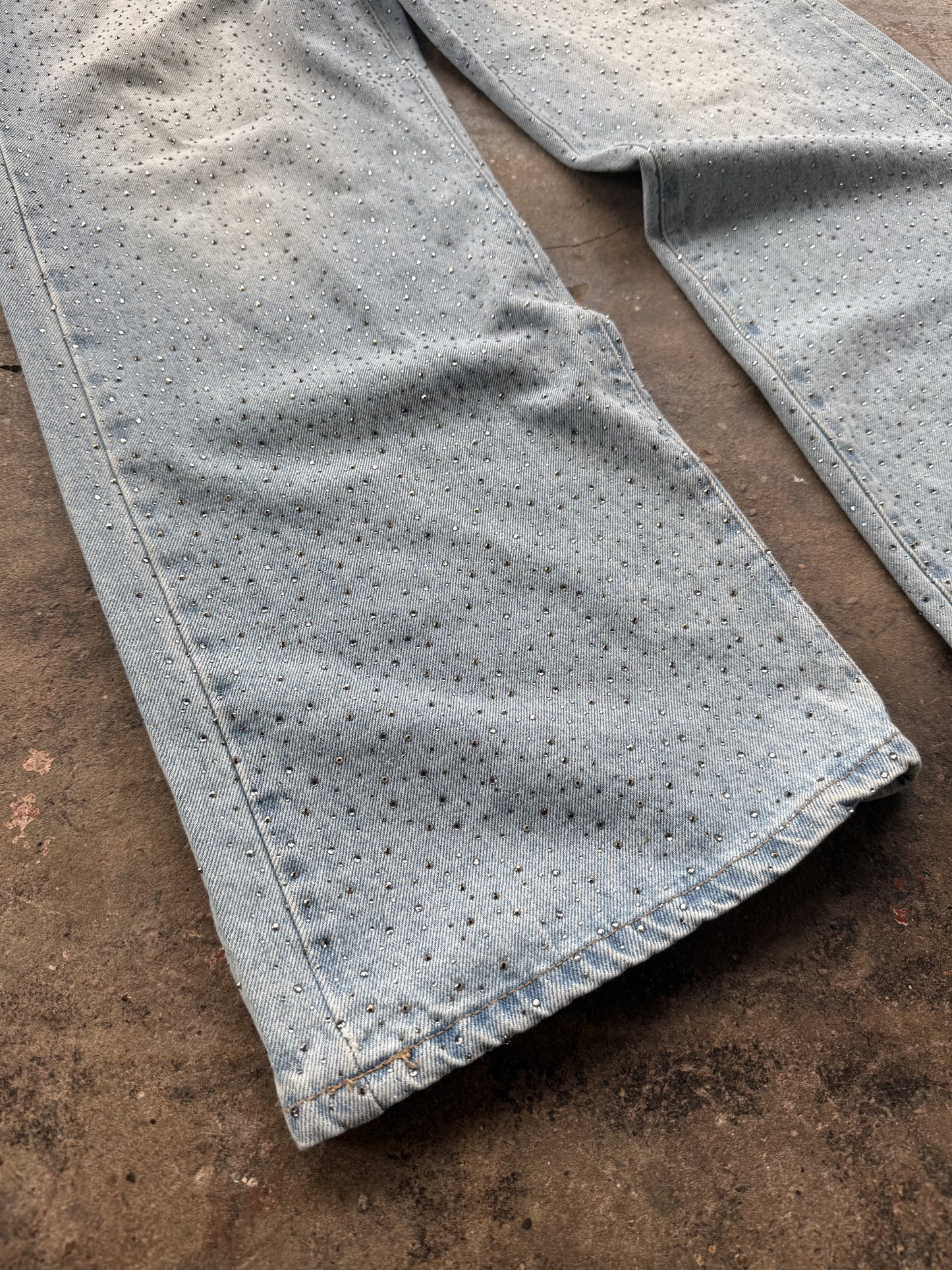 Rhinestud denim