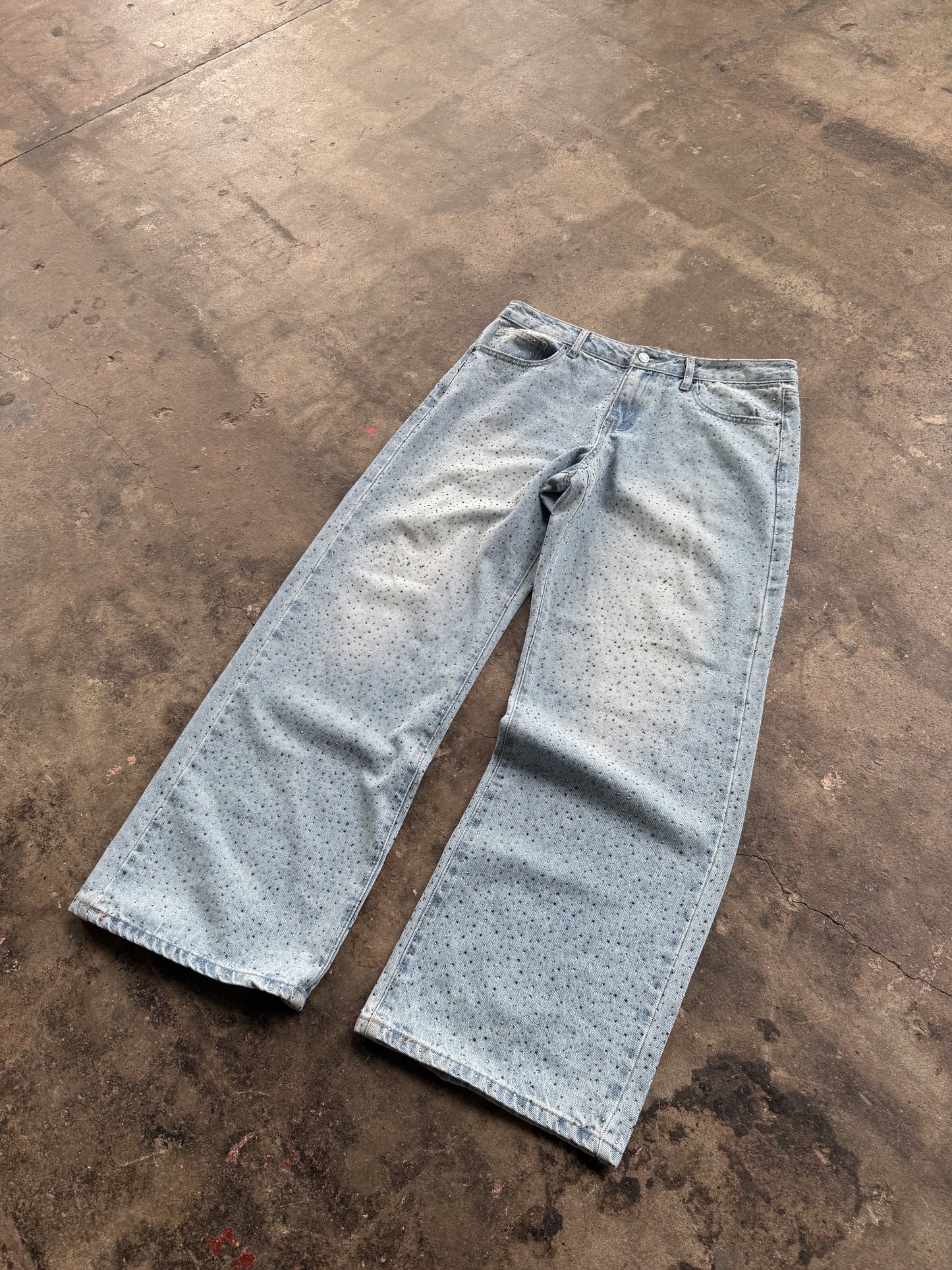 Rhinestud denim